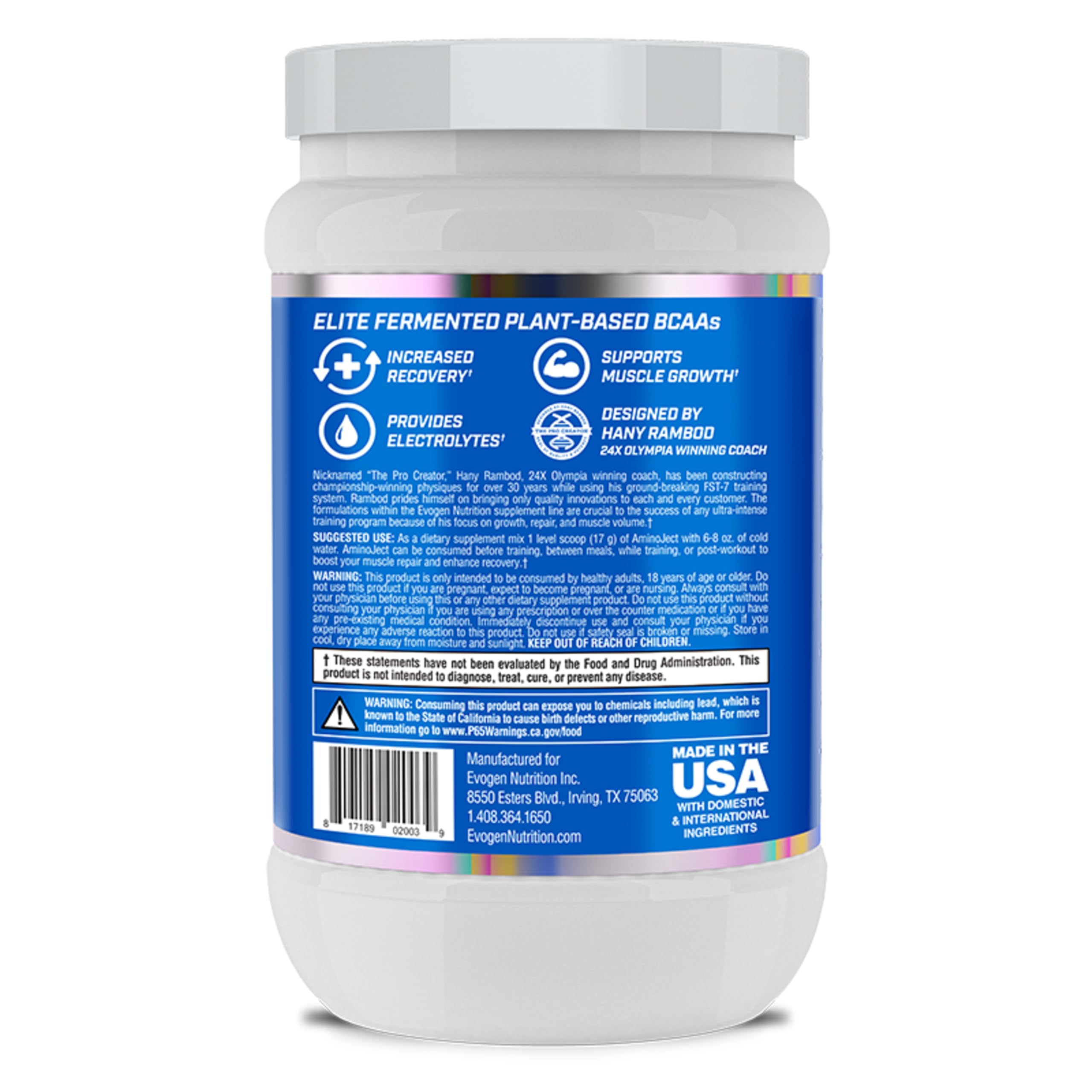 Amazon.com: Evogen AminoJect - Premium BCAA Powder & EAA Recovery